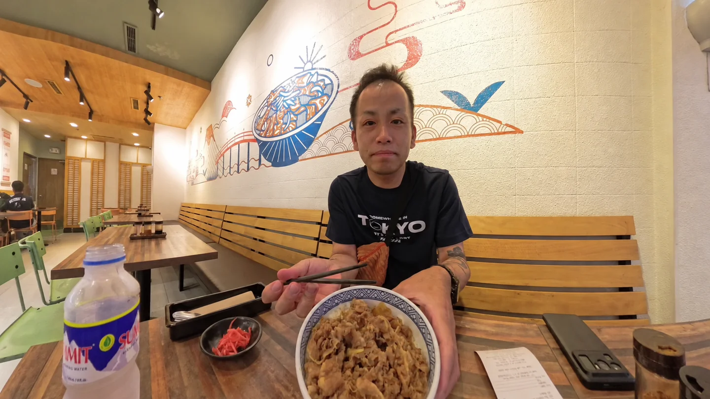 マニラの吉野家で注文した牛丼