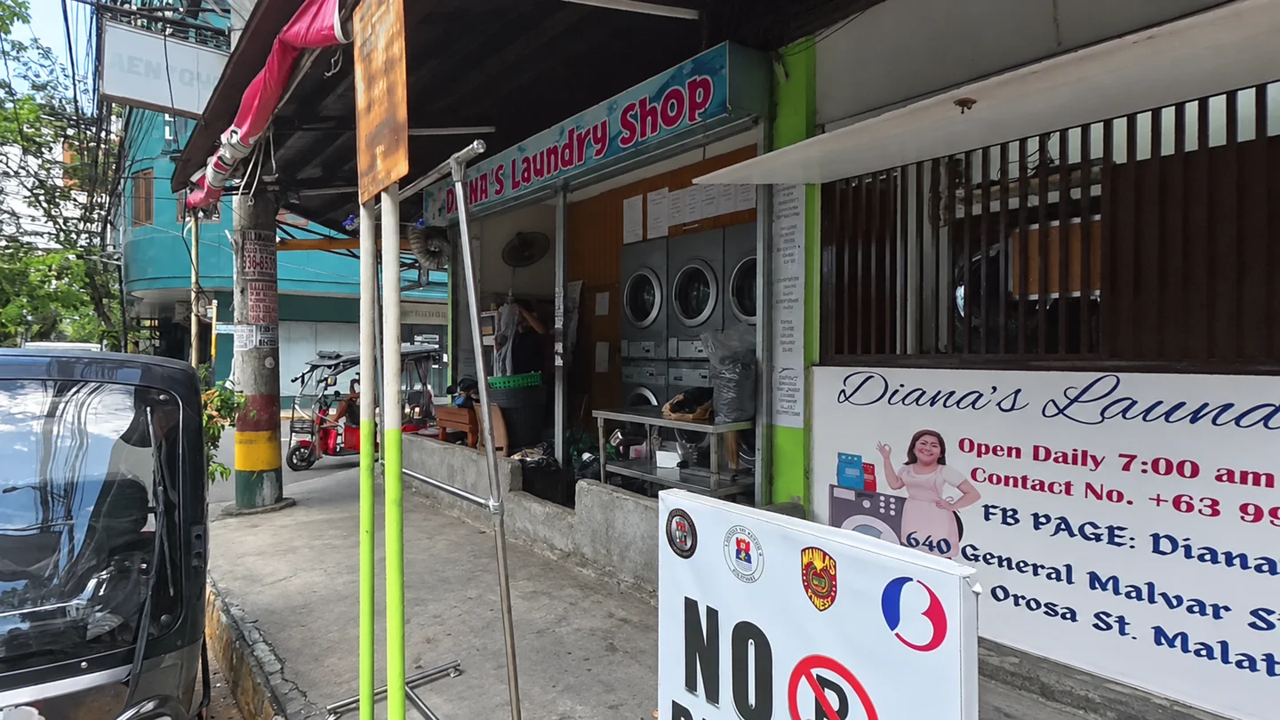 マラテで利用したDiana’s Laundry Shopの外観